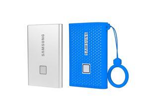 Silicone Protective Cover for Samsung T7 Touch Portable SSD 500GB1TB 2TB External Solid State Drives Blue Silicone Protective Cover for Samsung T7 Touch Portable SSD 500GB1TB 2TB External Solid State Drives Blue