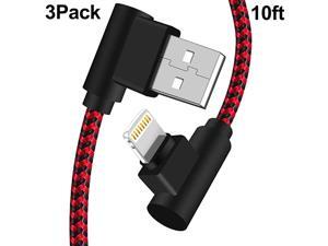 Degree iPhone Charger 10FT Lightning Cable Braided 3 Pack Angled Charging Data Transfer Cord Compatible with iPhone XXSXSmaxXR876iPadRed Black10 ft Degree iPhone Charger 10FT Lightning Cable Braided 3 Pack Angled Charging Data Transfer Cord Compatible with iPhone XXSXSmaxXR876iPadRed Black10 ft