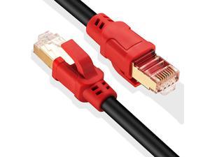 Cat 8 Ethernet Cable 40 ft,  Outdoor&Indoor Ethernet Cable Cat 8 Network Patch Cable 40Gbps 2000Mhz SSTP LAN Wires Heavy Duty High Speed Cat8 LAN Network RJ45 Cable for Router, Modem