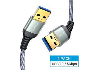 Pack USB 30 Cable USB to USB Cable USB A Male to Male Cable 15FT+ 15FT Never Rupture Double End USB Cord Compatible with Hard Drive Enclosures DVD Player Laptop Cooler and More Pack USB 30 Cable USB to USB Cable USB A Male to Male Cable 15FT+ 15FT Never Rupture Double End USB Cord Compatible with Hard Drive Enclosures DVD Player Laptop Cooler and More