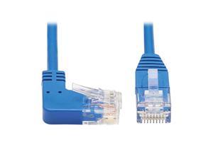 Right Angle Cat6 Ethernet Cable Gigabit Molded Slim UTP Network Patch Cable Blue 3 ft N204S03BLRA Right Angle Cat6 Ethernet Cable Gigabit Molded Slim UTP Network Patch Cable Blue 3 ft N204S03BLRA