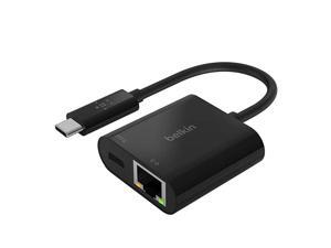 USBC to Ethernet Adapter + Charge 60W Passthrough Power for Connected Devices 1000 Mbps Ethernet Speeds MacBook Pro Ethernet Adapter INC001btBK USBC to Ethernet Adapter + Charge 60W Passthrough Power for Connected Devices 1000 Mbps Ethernet Speeds MacBook Pro Ethernet Adapter INC001btBK