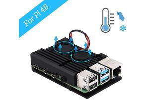 Aluminum Case Alloy Armor with Cooling Heatsink Dual Fan Compatible for Raspberry Pi 4 Model B Not Include Raspberry Pi Board with Dual Fan Aluminum Case Alloy Armor with Cooling Heatsink Dual Fan Compatible for Raspberry Pi 4 Model B Not Include Raspberry Pi Board with Dual Fan