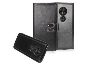 TMobile REVVLRY Motorola Moto G7 Play G7 Optimo XT1952DL Detachable Magnetic Flip Wallet Phone Case MW2 Black