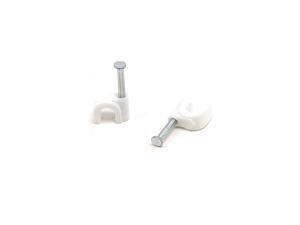 Single Coaxial Cable Clips Cat6 Electrical Wire Cable Clip 14 in 6 mm Nail Clip and Fastener White 50 Pieces per Bag Single Coaxial Cable Clips Cat6 Electrical Wire Cable Clip 14 in 6 mm Nail Clip and Fastener White 50 Pieces per Bag