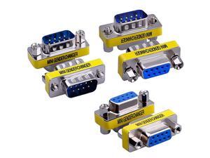 6Pack DB9 9Pin Male to MaleFemale to FemaleMale to Female Mini Gender Changer Coupler Connector RS232 Serial Cable Extender Adapter 6Pack DB9 9Pin Male to MaleFemale to FemaleMale to Female Mini Gender Changer Coupler Connector RS232 Serial Cable Extender Adapter