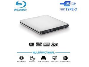 USB30 External BluRay Burner Drive Aluminum USB C Portable BluRay Writer Reader 3D 6x Slim BD CD DVD Player for Windows XP7810Mac OS Laptop DesktopSilver USB30 External BluRay Burner Drive Aluminum USB C Portable BluRay Writer Reader 3D 6x Slim BD CD DVD Player for Windows XP7810Mac OS Laptop DesktopSilver