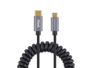USB C to Micro USB Cable, Coiled USB Type C to Micro B OTG Cable, Compatible Pixel XL 2, Galaxy S9/S9+,Type C & Micro-B Devices, Stretched Length 4 Feet Black with Aluminum Shell USB C to Micro USB Cable, Coiled USB Type C to Micro B OTG Cable, Compatible Pixel XL 2, Galaxy S9/S9+,Type C & Micro-B Devices, Stretched Length 4 Feet Black with Aluminum Shell