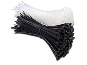 500 Pack White Black Zip Ties 8 inch Heavy Duty Cable Wire Tie UV amp Heat Resistant SelfLocking Tie Wrap Multipurpose Plastic Nylon Zip ties Indoor Outdoor Use by 500 Pack White Black Zip Ties 8 inch Heavy Duty Cable Wire Tie UV amp Heat Resistant SelfLocking Tie Wrap Multipurpose Plastic Nylon Zip ties Indoor Outdoor Use by