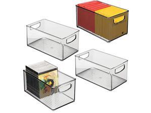 Stackable Plastic Storage Bin Container with Handles for Home Office Holds Gel Pens Erasers Tape Pens Pencils Markers Notepads Highlighters Staplers 5quot High 4 Pack Smoke Gray Stackable Plastic Storage Bin Container with Handles for Home Office Holds Gel Pens Erasers Tape Pens Pencils Markers Notepads Highlighters Staplers 5quot High 4 Pack Smoke Gray