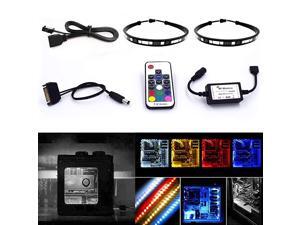 Computer LED Strip Kit Airgoo 2pcs 15inch PC RGB LED Strip Light Vibrant LED Computer Lights Using Multi Function RF Remote for Desktop PC Computer Tower Come with Sata Power Cable Black Computer LED Strip Kit Airgoo 2pcs 15inch PC RGB LED Strip Light Vibrant LED Computer Lights Using Multi Function RF Remote for Desktop PC Computer Tower Come with Sata Power Cable Black