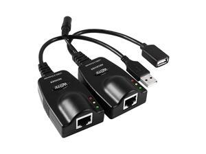 USB 20 Extender to RJ45 Over Cat5 5E 6 Connection up to 100 Meter 328 Ft Ethernet Extention Cable Type A Male to A Female with 5V2A Power Adapter USB 20 Extender to RJ45 Over Cat5 5E 6 Connection up to 100 Meter 328 Ft Ethernet Extention Cable Type A Male to A Female with 5V2A Power Adapter