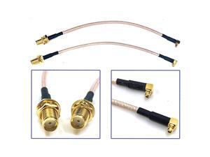 of 2 RF RG316 Pigtail SMA Female Antenna Connector to MMCX Male Coaxial Cable Adapter Right Angle 6 inch 15 cm of 2 RF RG316 Pigtail SMA Female Antenna Connector to MMCX Male Coaxial Cable Adapter Right Angle 6 inch 15 cm