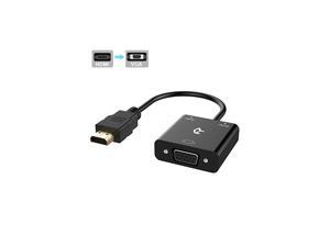 1080P Active HDTV HDMI to VGA Adapter Male to Female Converter with Audio for PC Monitor Projector HDTV Xbox and More