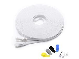 6 Ethernet Cable 100 ft at a 5e Price but Higher Bandwidth Flat Internet Network Cables 6 Ethernet Patch Cable Short Computer LAN Cable White + Free Cable Clips and Straps 6 Ethernet Cable 100 ft at a 5e Price but Higher Bandwidth Flat Internet Network Cables 6 Ethernet Patch Cable Short Computer LAN Cable White + Free Cable Clips and Straps