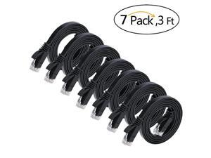 6 Ethernet Cable 3 ft Flat BlackSolid 6 High Speed Computer Wire with Clips amp Rj45 Connectors for Router Modem Faster Than 5e5 3ft 7 Pack Black 6 Ethernet Cable 3 ft Flat BlackSolid 6 High Speed Computer Wire with Clips amp Rj45 Connectors for Router Modem Faster Than 5e5 3ft 7 Pack Black