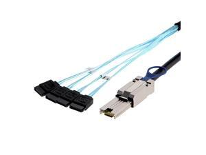 Mini SAS 26Pin SFF8088 Male to 4 SATA 7Pin Female Cable Mini SAS HostController to 4 SATA TargetBackplane 1M 33FT Mini SAS 26Pin SFF8088 Male to 4 SATA 7Pin Female Cable Mini SAS HostController to 4 SATA TargetBackplane 1M 33FT