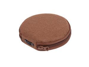 Small CD Case Round Felt 20 Capacity CDs Storage Wallet DVD Disc Holder,Brown Small CD Case Round Felt 20 Capacity CDs Storage Wallet DVD Disc Holder,Brown