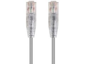 Cat6 Ethernet Patch Cable 05 feet Gray | Snagless RJ45 Stranded 550MHz UTP CMR Riser Rated Pure Bare Copper Wire 28AWG SlimRun Series Cat6 Ethernet Patch Cable 05 feet Gray | Snagless RJ45 Stranded 550MHz UTP CMR Riser Rated Pure Bare Copper Wire 28AWG SlimRun Series
