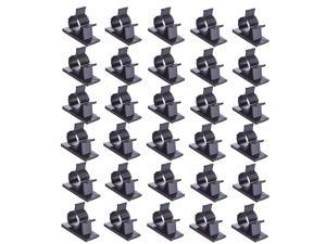 30 Pcs Black Clips Self Adhesive Backed Nylon Wire Adjustable Cable Clips Adhesive Cable Management Drop Wire Holder