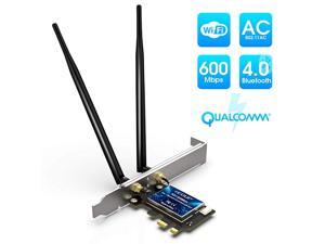 PCIe Wireless WiFi Network Card Bluetooth 40 Adapter 24G58G Dual Band PCI Express Internet Networking Cards Support Windows 10 Win 81 Win 7 for Desktop PC