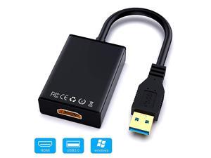 USB to HDMI Adapter USB 3020 to HDMI 1080P Video Graphics Cable Converter with Audio for PC Laptop Projector HDTV Compatible with Windows XP 788110Mac OS not Supported