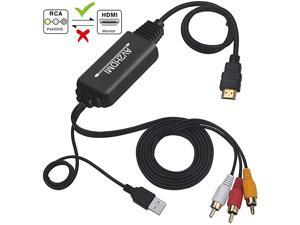to HDMI Converter AV to HDMI cable 3 CVBS Composite to 1080P HDMI AV Adapter Supporting PAL NTSC for PC Laptop TV STB VHS VCR Camera DVD Etc to HDMI Converter AV to HDMI cable 3 CVBS Composite to 1080P HDMI AV Adapter Supporting PAL NTSC for PC Laptop TV STB VHS VCR Camera DVD Etc
