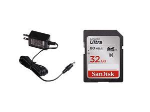 AD-14 AC Power Supply Adapter & SanDisk 32GB Ultra Class 10 SDHC UHS-I Memory Card Up to 80MB, Grey/Black (SDSDUNC-032G-GN6IN) AD-14 AC Power Supply Adapter & SanDisk 32GB Ultra Class 10 SDHC UHS-I Memory Card Up to 80MB, Grey/Black (SDSDUNC-032G-GN6IN)