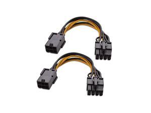 2Pack 6 Pin to 8 Pin PCIe Adapter Power 4 Inches 2Pack 6 Pin to 8 Pin PCIe Adapter Power 4 Inches
