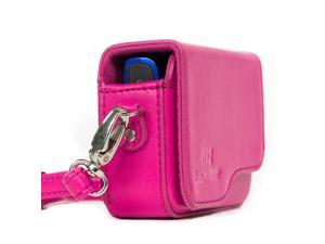 Canon PowerShot SX620 HS ELPH 180 ELPH 360 HS ELPH 190 is ELPH 170 is SX610 HS Leather Camera Case with Strap Hot Pink MG1093