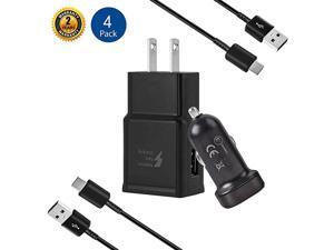 Adaptive Fast Charger Kit for Samsung Galaxy S10 S10e S9S8S8 PlusNote 89 USB 20 Recharger Kit Wall Charger + Car Charger + 2 x Type C USB Cables Quick ChargerBlack Adaptive Fast Charger Kit for Samsung Galaxy S10 S10e S9S8S8 PlusNote 89 USB 20 Recharger Kit Wall Charger + Car Charger + 2 x Type C USB Cables Quick ChargerBlack