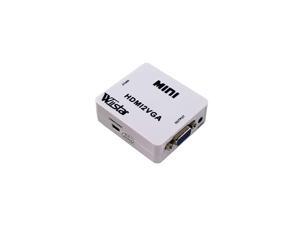 HDMI to VGA Converter 1080P Audio Video Signal Output HDMI2VGA Converter for PS3 XBOX360 Blu-ray DVD Set-top Boxes PC Laptop to HDTV Projector White HDMI to VGA Converter 1080P Audio Video Signal Output HDMI2VGA Converter for PS3 XBOX360 Blu-ray DVD Set-top Boxes PC Laptop to HDTV Projector White