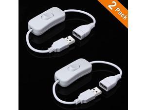 2 Pack Male to Female USB Cable with OnOff Switch USB Extension Inline Rocker Switch for Driving Recorder LED Desk Lamp USB Fan LED StripWhite 2 Pack Male to Female USB Cable with OnOff Switch USB Extension Inline Rocker Switch for Driving Recorder LED Desk Lamp USB Fan LED StripWhite