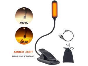 Amber Book Light Rechargeable Book Reading Light Clip Night Light for Reading Books in Bed Dimmable Brightness 1600K Amber Light 4000K Warm Light Best Book Light for Kids Bookworms Travel Amber Book Light Rechargeable Book Reading Light Clip Night Light for Reading Books in Bed Dimmable Brightness 1600K Amber Light 4000K Warm Light Best Book Light for Kids Bookworms Travel