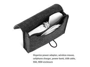 MacBook Power Adapter Case Storage Bag Felt Portable Electronics Accessories Organizer Pouch for MacBook Pro Air Laptop Power Supply Magic Mouse Charger Cable Hard Drive Power Bank Black MacBook Power Adapter Case Storage Bag Felt Portable Electronics Accessories Organizer Pouch for MacBook Pro Air Laptop Power Supply Magic Mouse Charger Cable Hard Drive Power Bank Black