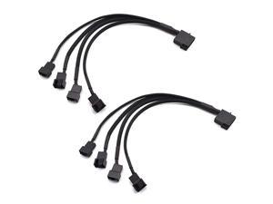 ShineBear Adapter Cable IDE Molex 4-Pin to 4X 3-Pin TX3 Case Cooling Fan Power Adapter Converter Cable Dropshipping Cable Length: Other 