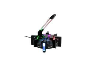 Pro Gaming Mouse Bungee Cable Holder with 4 Port USB Hub 7 LED Color Modes with RGB Lighting Wire Cord Management Support for Improved Accuracy Stabilized Design for Esports Pro Gaming Mouse Bungee Cable Holder with 4 Port USB Hub 7 LED Color Modes with RGB Lighting Wire Cord Management Support for Improved Accuracy Stabilized Design for Esports