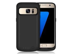 Galaxy S7 Battery Case 5000mAh Upgraded Portable Rechargeable Extended Battery Pack for Samsung Galaxy S7 Charging Case for Galaxy S7 Protective Charger Cover Black