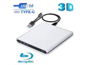 External Blu Ray DVD Drive , USB 3.0 Burner Slim Optical Portable Blu-ray CD DVD Reader Writer RW Player for Laptop Desktop MacBook OS Windows 7 8 10 PC iMac Laptop (Silver) External Blu Ray DVD Drive , USB 3.0 Burner Slim Optical Portable Blu-ray CD DVD Reader Writer RW Player for Laptop Desktop MacBook OS Windows 7 8 10 PC iMac Laptop (Silver)