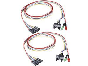 2Pack Computer Case LED Light Red Green ATX Power Supply Reset HDD Switch Cable 27inch Long ATX Case Front Bezel Wire Kit 2Pack Computer Case LED Light Red Green ATX Power Supply Reset HDD Switch Cable 27inch Long ATX Case Front Bezel Wire Kit