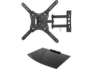 23 to 55 inch Screen TV Wall Mount with Adjustable Tilt and Entertainment Shelf Floating AV DVD Shelving Black MountVWSF1 23 to 55 inch Screen TV Wall Mount with Adjustable Tilt and Entertainment Shelf Floating AV DVD Shelving Black MountVWSF1