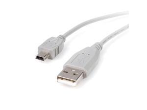 10 ft 3 m USB to Mini USB Cable USB 20 A to Mini B White Mini USB Cable USB2HABM10