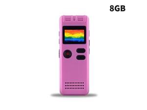 Digital Voice Recorder 8GB USB Sound Audio Recorder MP3 Player Voice Activated Recorder with Microphone and Rechargeable Battery Suitable for Meeting Lecture InterviewPinkblack Digital Voice Recorder 8GB USB Sound Audio Recorder MP3 Player Voice Activated Recorder with Microphone and Rechargeable Battery Suitable for Meeting Lecture InterviewPinkblack