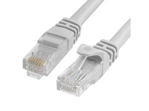 Cat6 Ethernet Cable 10Gbps Computer Networking Cord with GoldPlated RJ45 Connectors 550MHz Cat6 Network Ethernet LAN Cable Supports Cat6 Cat5e Cat5 Standards 3 Feet Gray