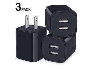 USB Wall Charger 3 Pack 21A Dual Port USB Power Adapter Charger Plug Charging Block Cube Compatible for iPhone Xs MaxXRX876 PlusSamsung Galaxy A80 A50 A10e Google Pixel 3aLG G8Moto USB Wall Charger 3 Pack 21A Dual Port USB Power Adapter Charger Plug Charging Block Cube Compatible for iPhone Xs MaxXRX876 PlusSamsung Galaxy A80 A50 A10e Google Pixel 3aLG G8Moto