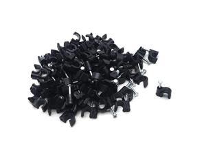 100pcs Nail in Cable Clips 6mm Cable Cord Management Clips for Cat6 CableBlack