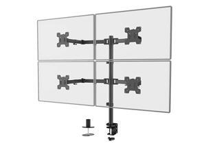 Quad LCD Monitor Desk Mount Fully Adjustable Stand Fits 4 Screens up to 27 inch, 22 lbs. Weight Capacity per Arm (M004), Black Quad LCD Monitor Desk Mount Fully Adjustable Stand Fits 4 Screens up to 27 inch, 22 lbs. Weight Capacity per Arm (M004), Black