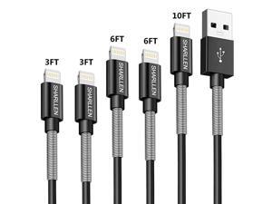 iPhone Charger Cable Spring Lightning Cable Mfi Certified 5Pack3ft3ft6ft6ft10ft Fast Long iPhone Charging Cord Compatible iPhone XSMaxXRX88Plus77P6SiPadiPodIOS Black iPhone Charger Cable Spring Lightning Cable Mfi Certified 5Pack3ft3ft6ft6ft10ft Fast Long iPhone Charging Cord Compatible iPhone XSMaxXRX88Plus77P6SiPadiPodIOS Black