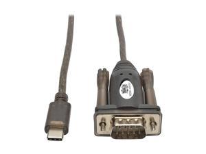 USB-C to DB9 Serial Adapter Cable, 5' USB 2.0 Type C to RS-232 (M/M), 5ft (U209-005-C)