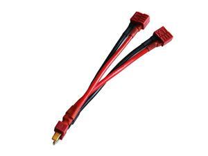 T Plug Male to 2 T Plug Female Parallel Battery Connector Cable for RC Multicopter Quadcopter 120mm T Plug Male to 2 T Plug Female Parallel Battery Connector Cable for RC Multicopter Quadcopter 120mm